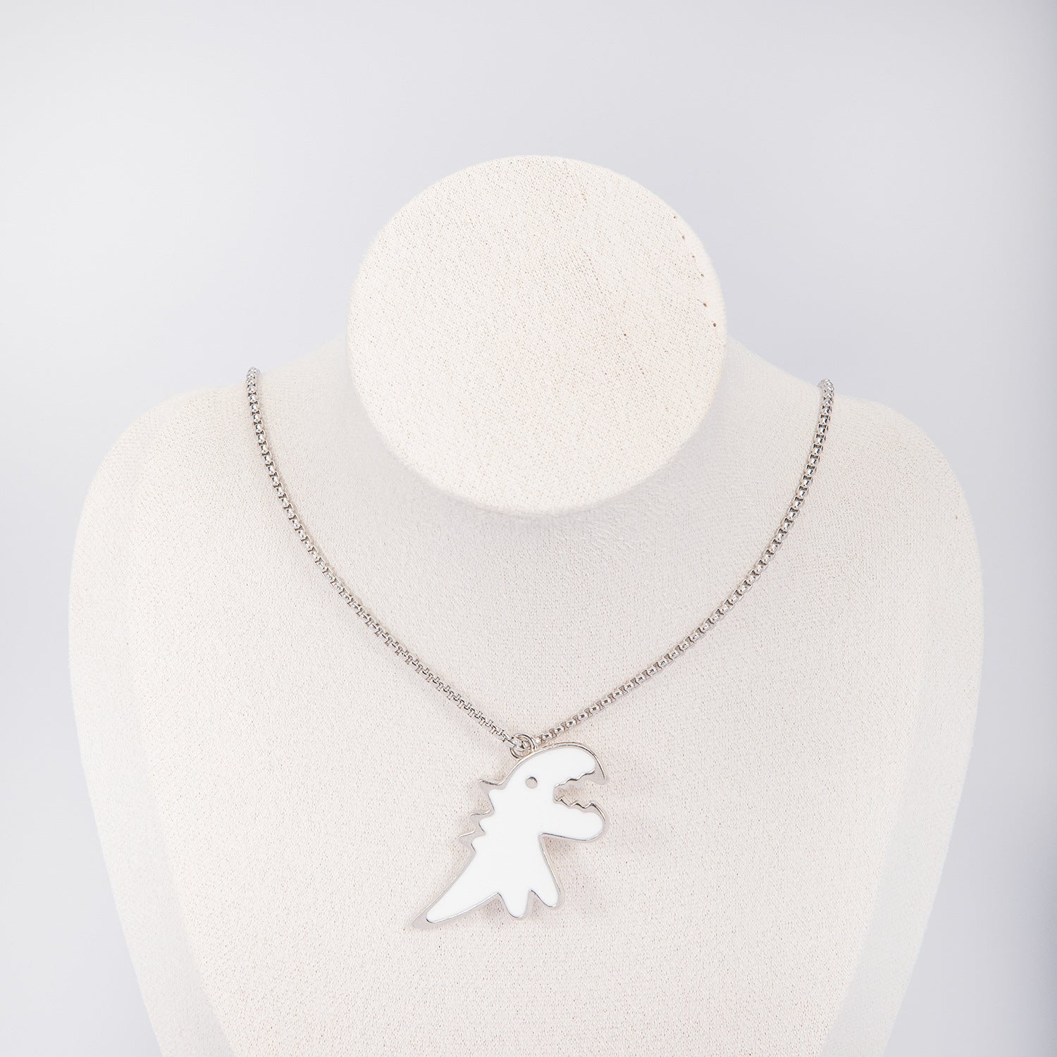 Dinosaur Necklace For Women With 304 Stainless Steel Box Chain And Alloy Pendant