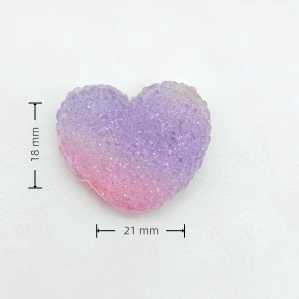 Heart Shape Resin Pendant With Enamel Craft In Ombre Color Featuring Original Design Jewelry Accessories
