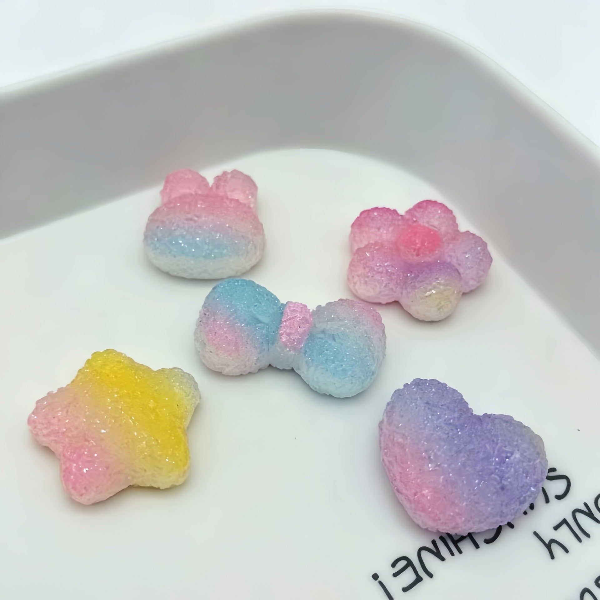 Heart Shape Resin Pendant With Enamel Craft In Ombre Color Featuring Original Design Jewelry Accessories