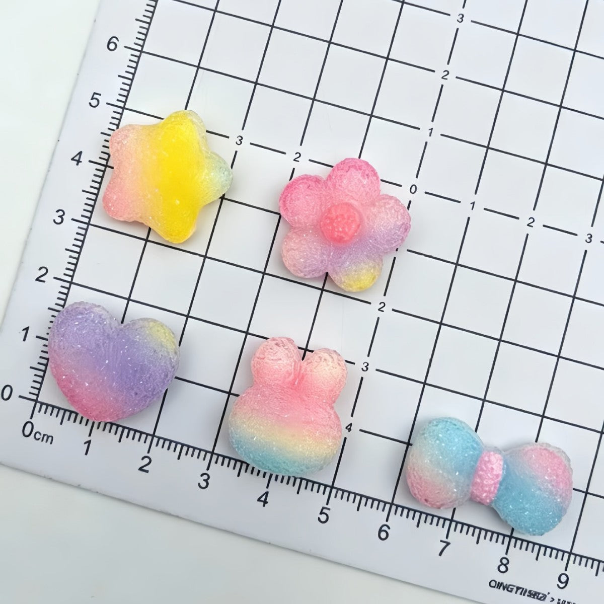 Heart Shape Resin Pendant With Enamel Craft In Ombre Color Featuring Original Design Jewelry Accessories