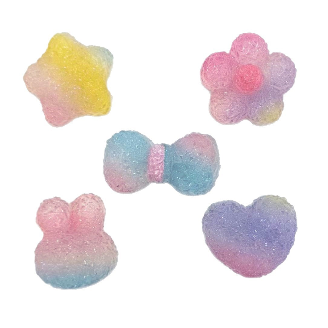 Heart Shape Resin Pendant With Enamel Craft In Ombre Color Featuring Original Design Jewelry Accessories