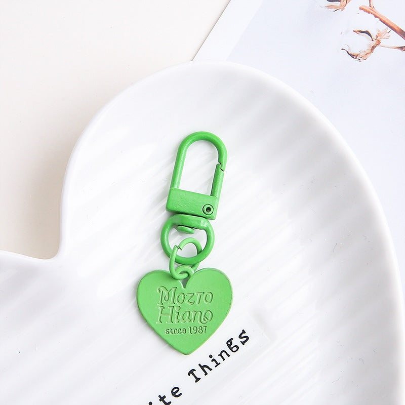 Heart Shape Key Chain With Stoving Varnish Finish In Colour, Featuring Cute Style And Durable Metal Material