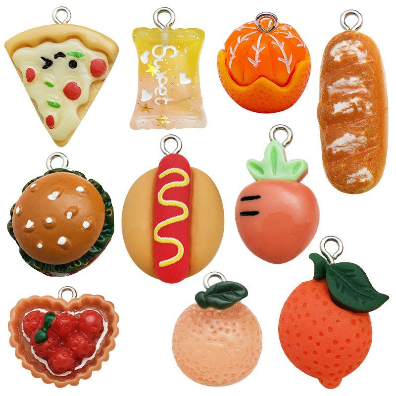 20 PCS Heart Shape Resin Pendants For Jewelry Making, Electroplated Finish, White Color, Sweet Style Accessories