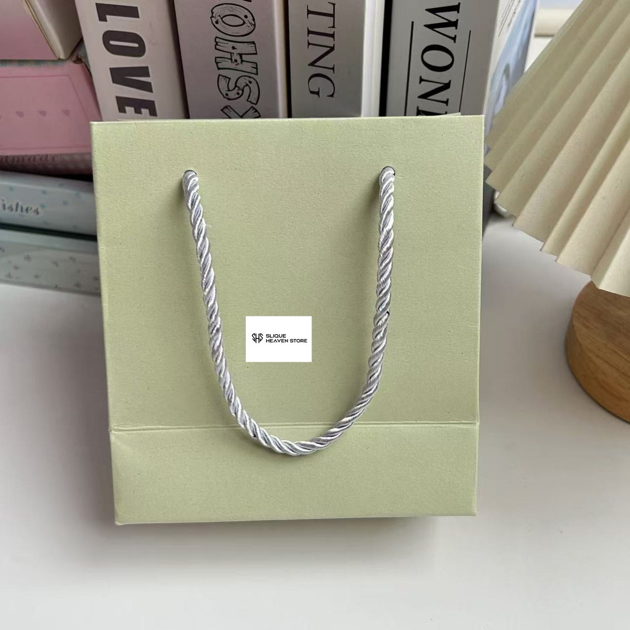 Artistic Handheld Paper Bag Pure Color Chinese Style Creative Cultural Bracelet Jewelry Packaging Bag Customizable Gift Bag