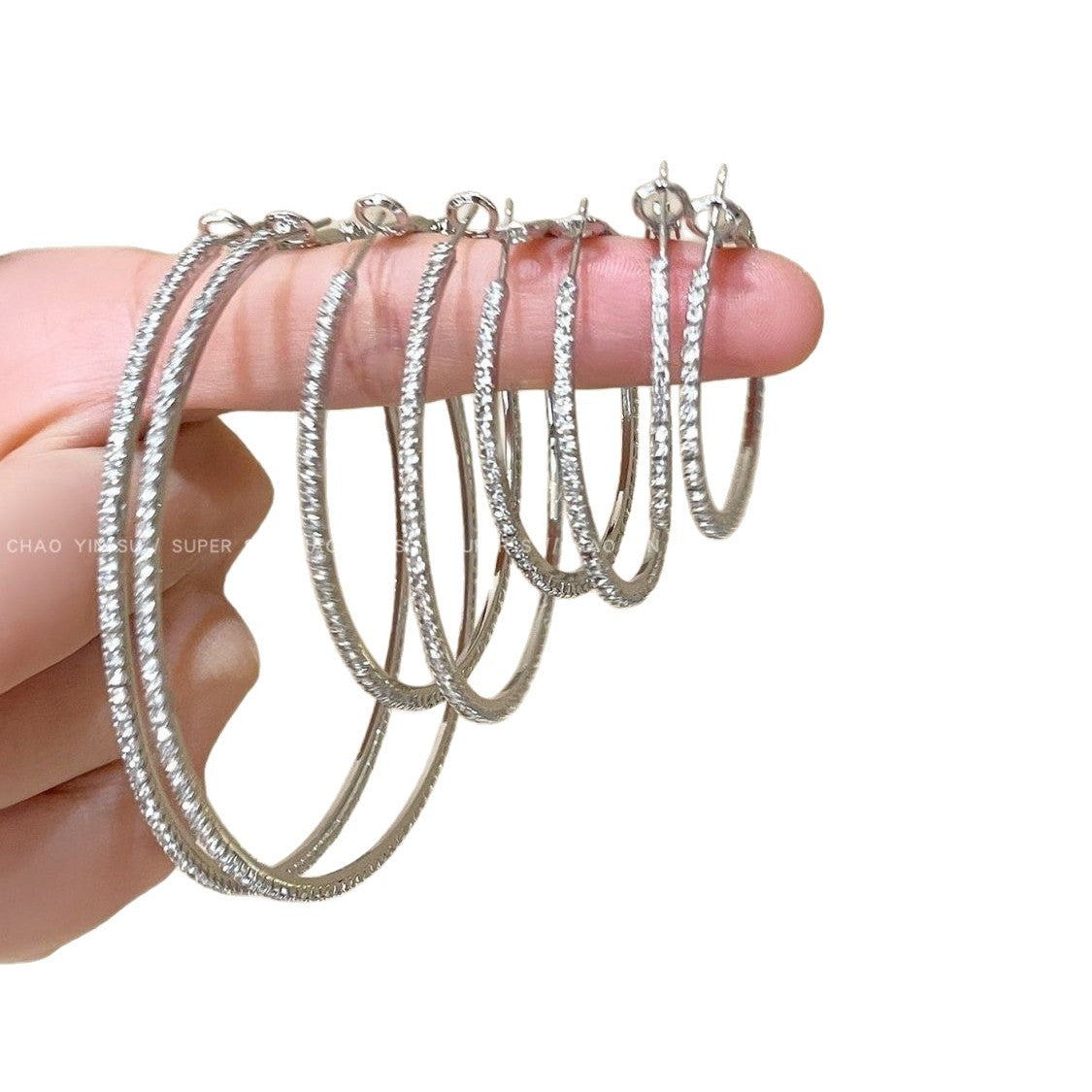 Handmade Alloy Circle Hoop Earrings For Women With Rhinestones Featuring 925 Sterling Silver Ear Pins