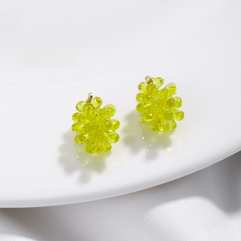 Handmade Resin Grape Pendant With 10mm+ Hole Size, 1 PCS Package, Cute Jewelry Accessory