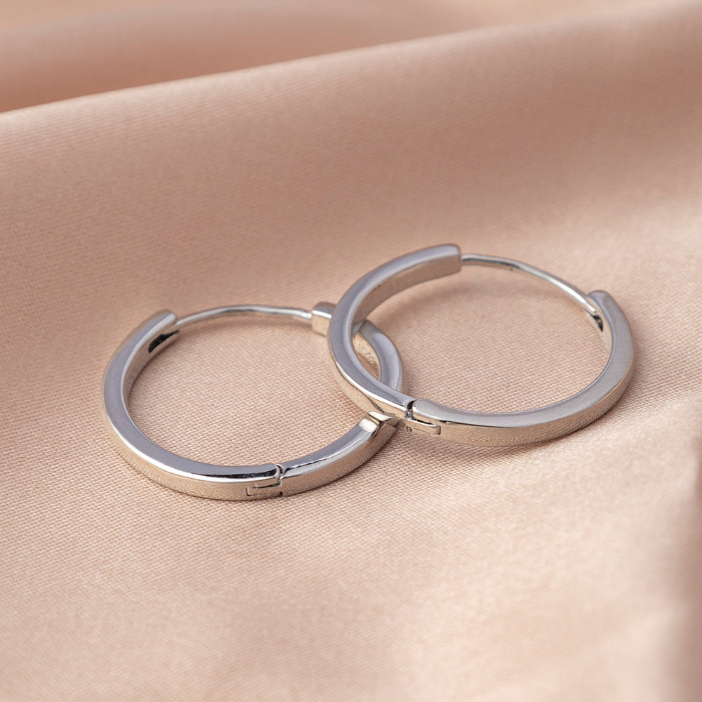 Gold Circle Hoop Earrings For Women With Copper Posts Featuring Exaggerated Style