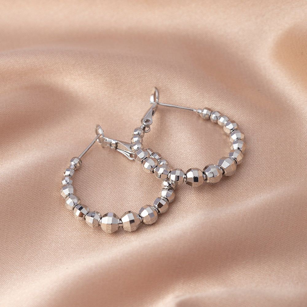 Gold Circle Hoop Earrings For Women With Copper Posts Featuring Exaggerated Style