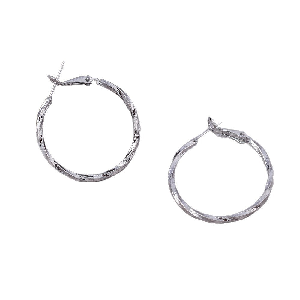 Gold Circle Hoop Earrings For Women With Copper Posts Featuring Exaggerated Style