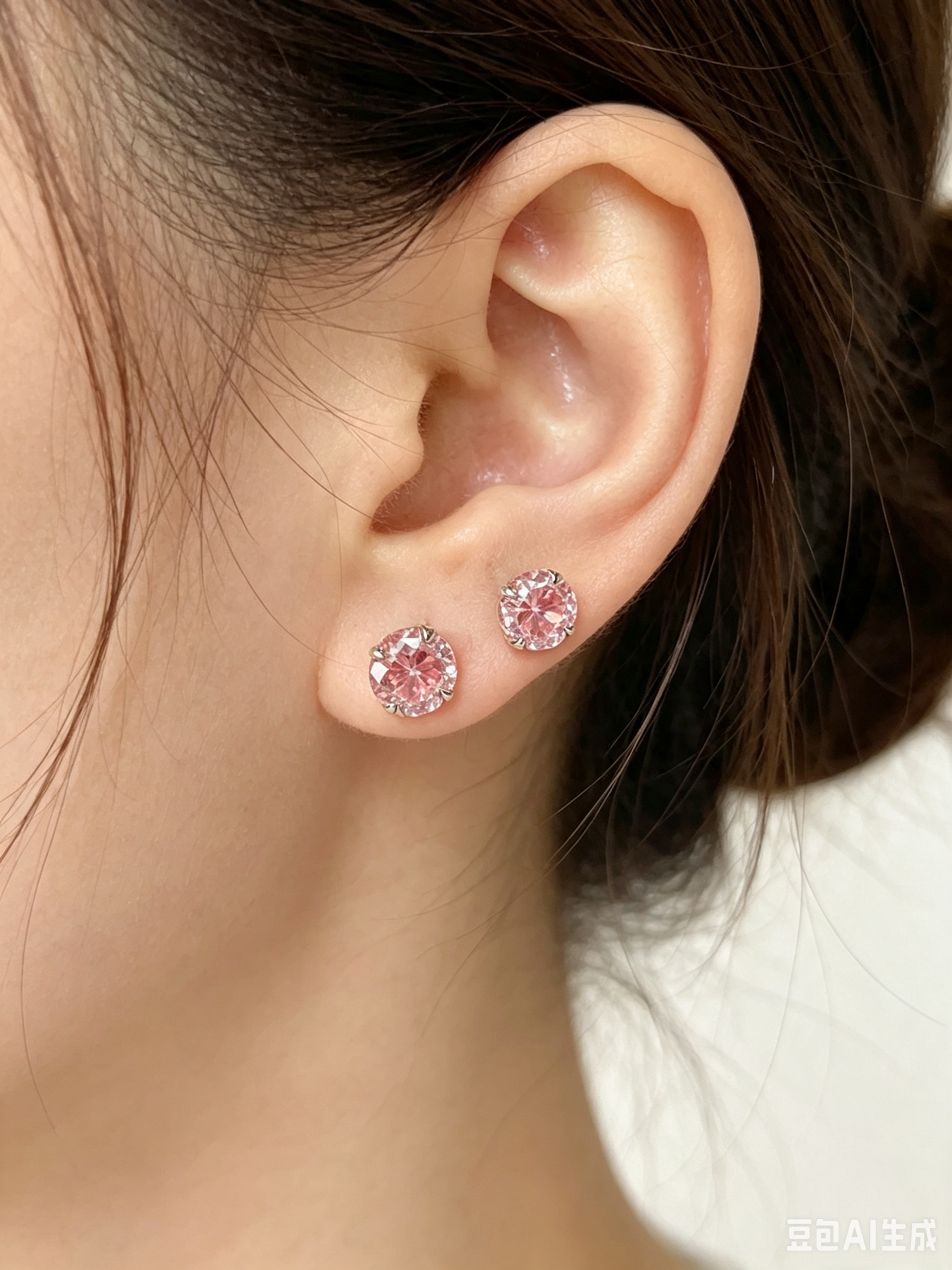 Geometric New Style Stud Earrings For Women, Waterproof Non Tarnish Alloy With Zircon Inlay, 0.03µm-0.05µm Coating Thickness