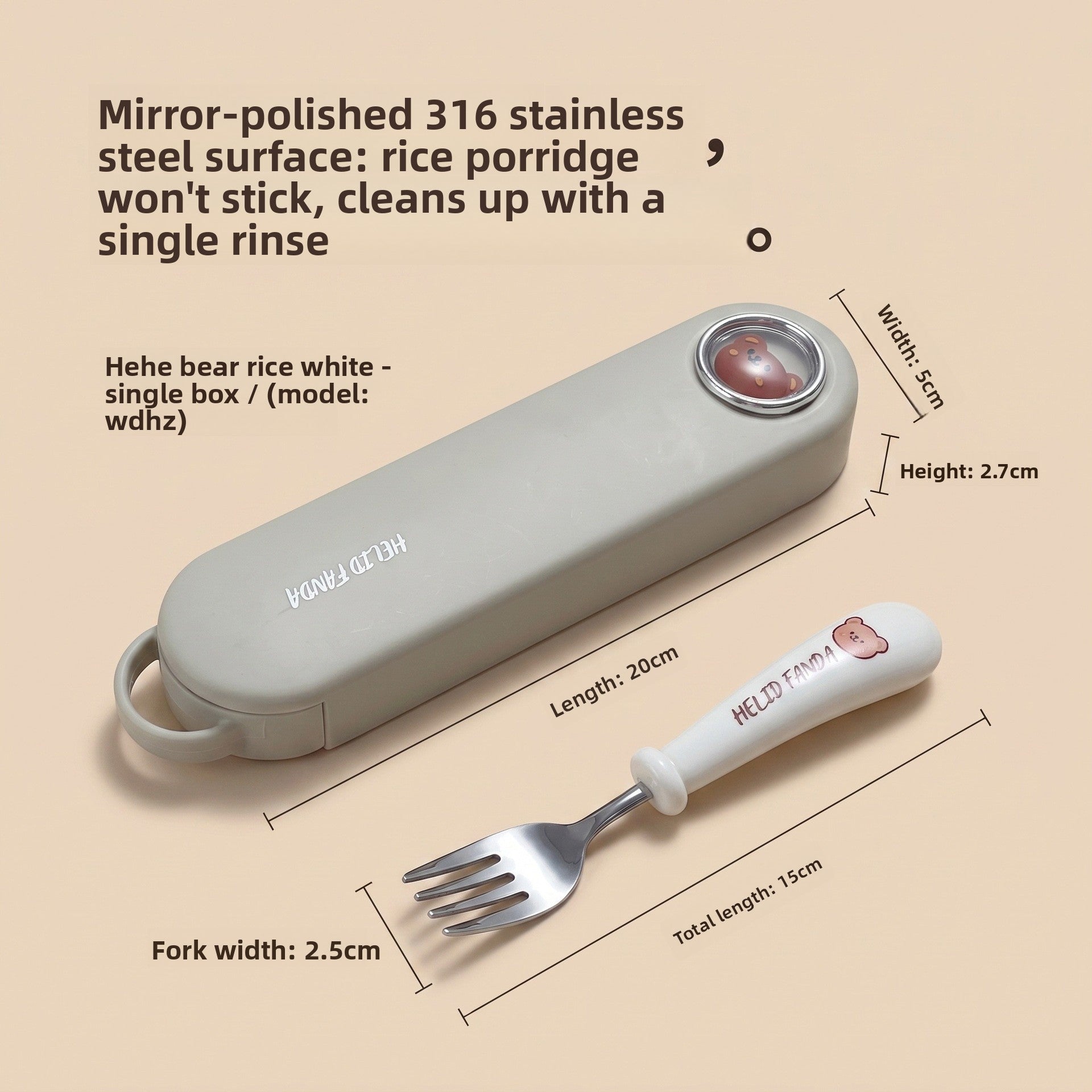 Cute Cartoon Tableware Set Featuring 316 Stainless Steel Inner Liner, Perfect For Western Dining With Knives, Forks, And Spoons