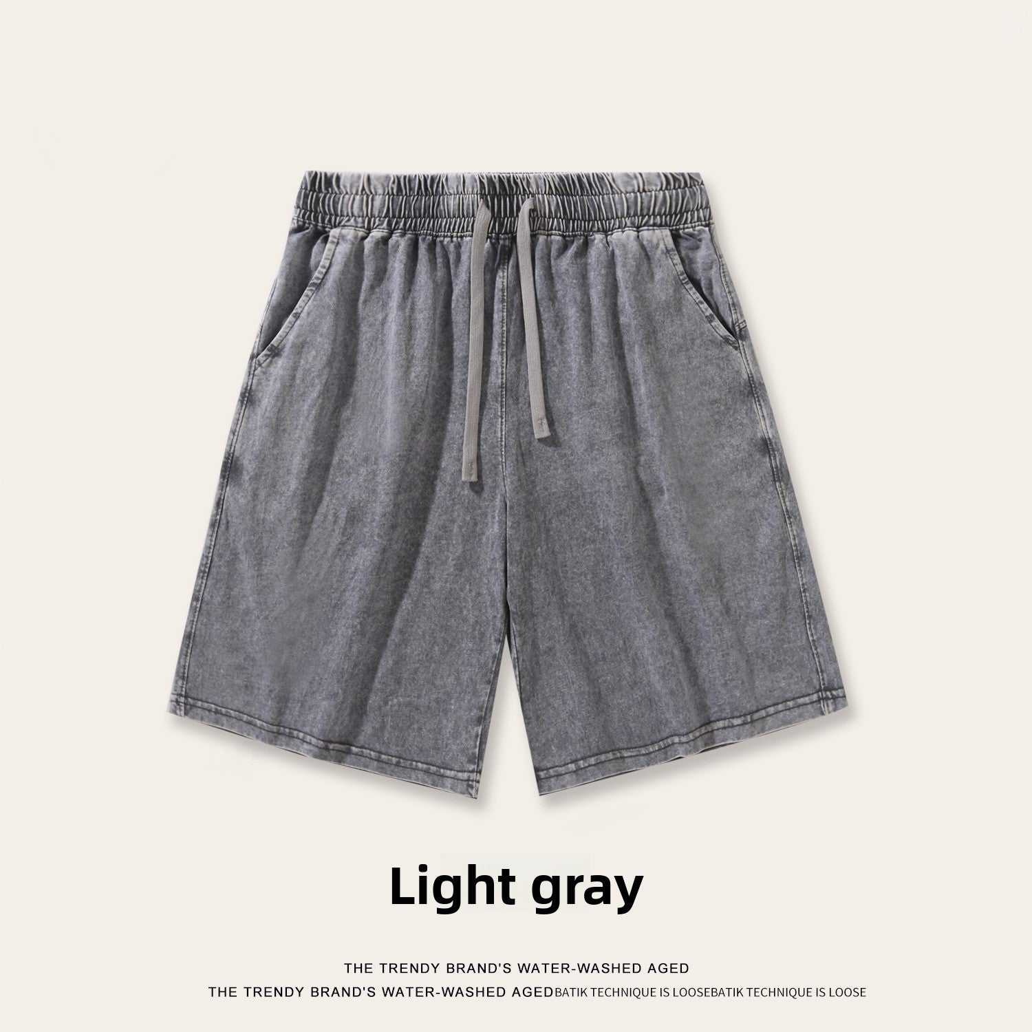 Men's Retro Baggy Shorts In Cotton With Washed Craftsmanship For Daily Casual Wear