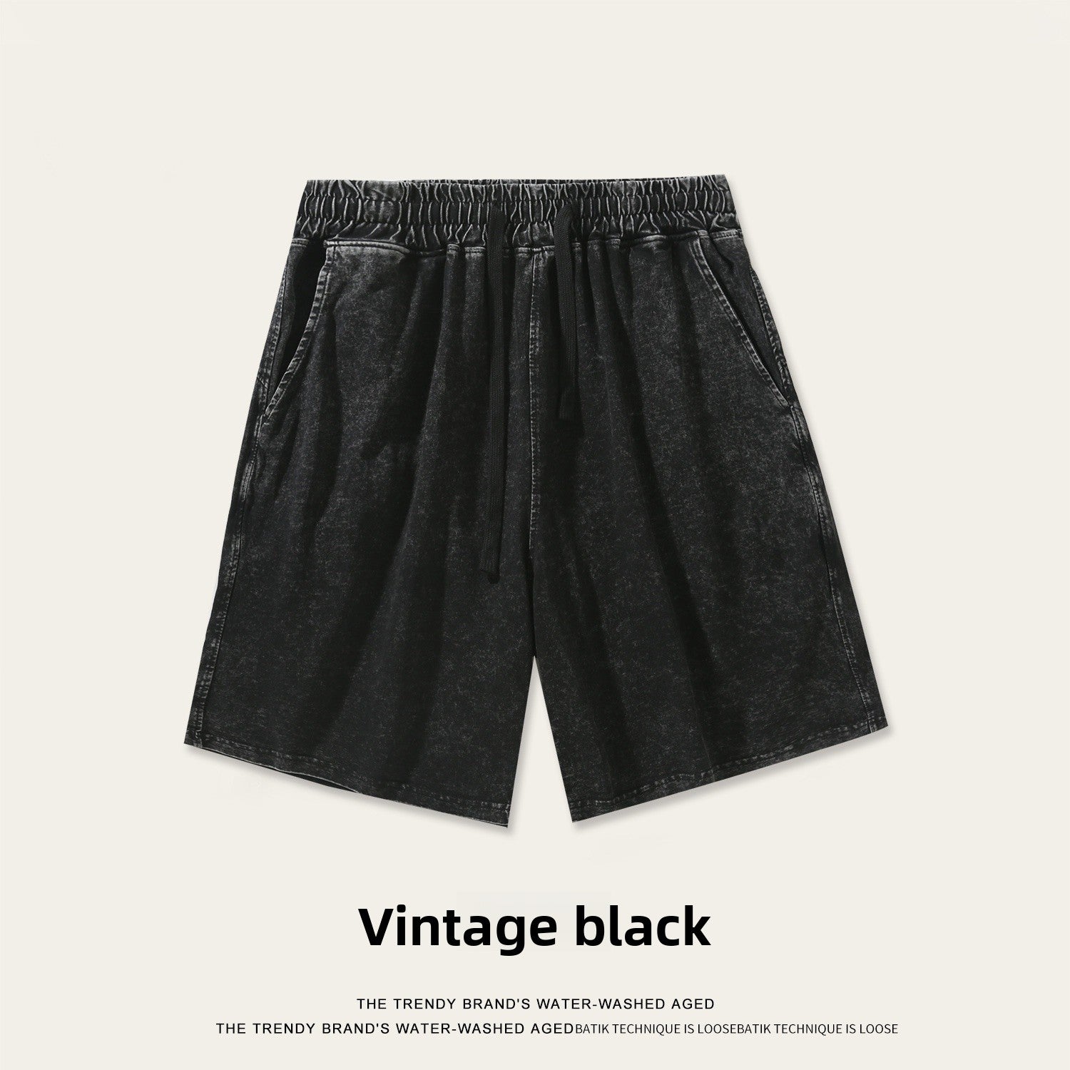 Men's Retro Baggy Shorts In Cotton With Washed Craftsmanship For Daily Casual Wear