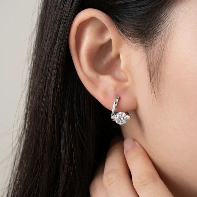 Gold Circle Hoop Earrings For Women In Copper With Golden Plated Finish And Zircon Inlay