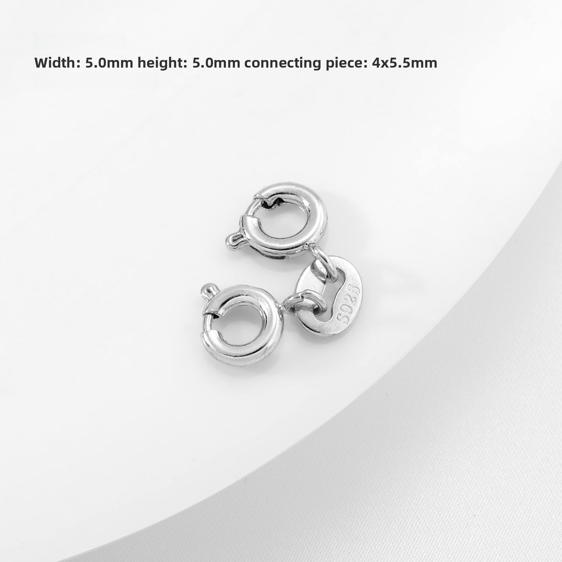 Electroplated Jewelry Buckle With Spring Ring Trigger Clasp Closure, 18K Real Gold Plated Copper, Diameter 5mm, 1 PCS/Package