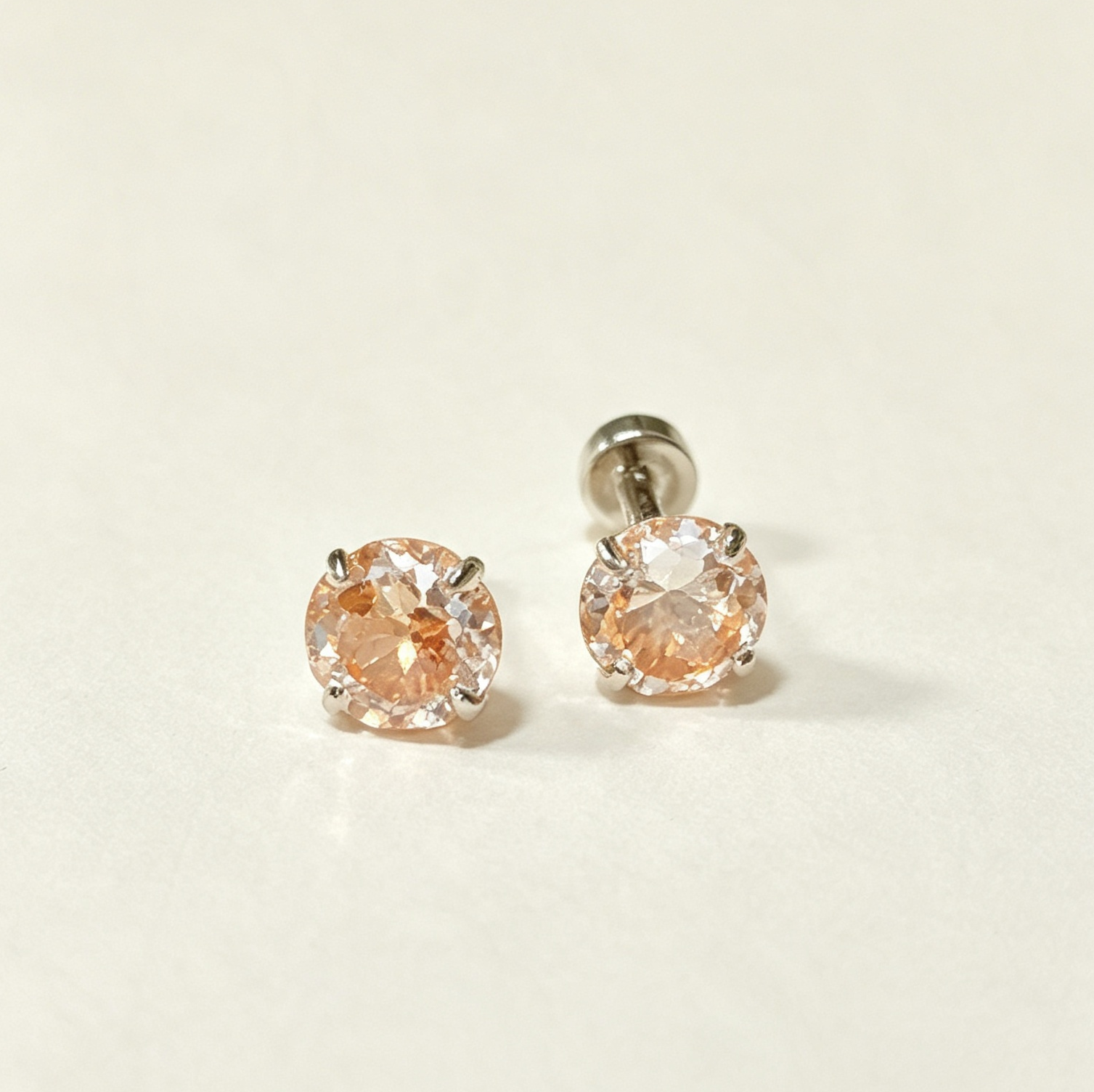 Geometric New Style Stud Earrings For Women, Waterproof Non Tarnish Alloy With Zircon Inlay, 0.03µm-0.05µm Coating Thickness