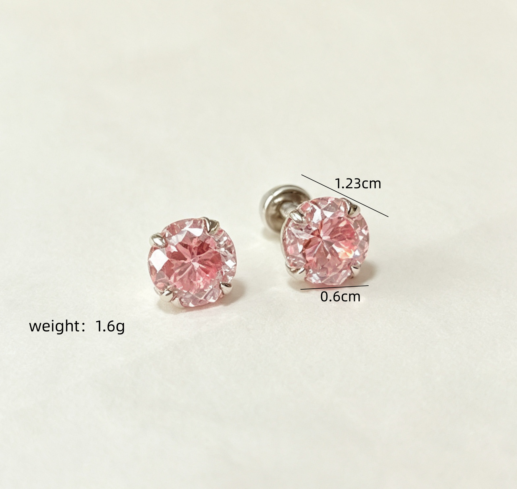 Geometric New Style Stud Earrings For Women, Waterproof Non Tarnish Alloy With Zircon Inlay, 0.03µm-0.05µm Coating Thickness
