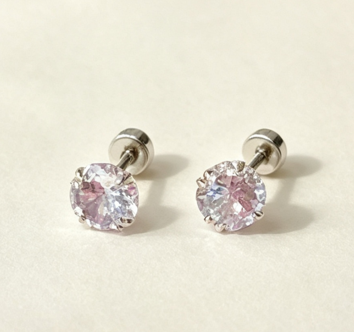 Geometric New Style Stud Earrings For Women, Waterproof Non Tarnish Alloy With Zircon Inlay, 0.03µm-0.05µm Coating Thickness