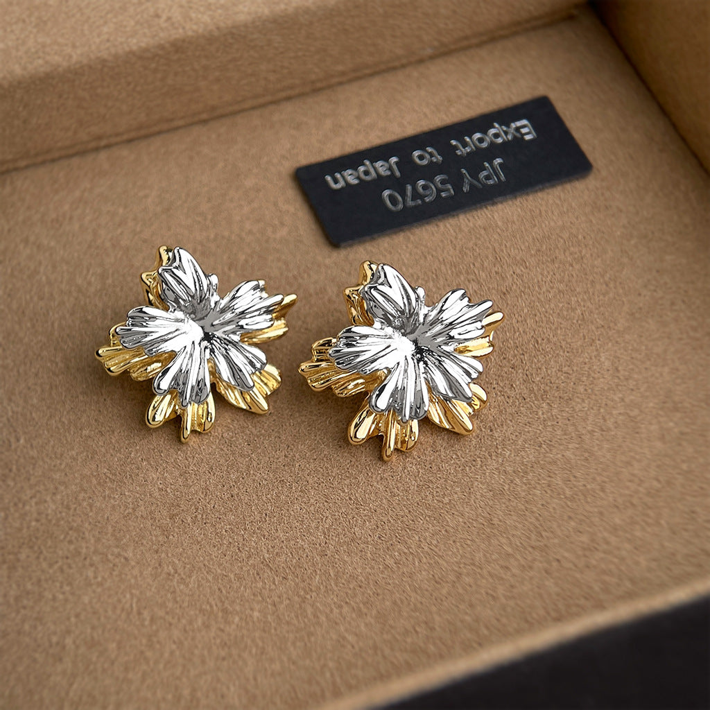 Geometric Copper Earrings For Women Featuring Exaggerated Style In Gold
