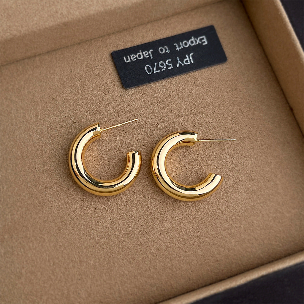 Geometric Copper Earrings For Women Featuring Exaggerated Style In Gold