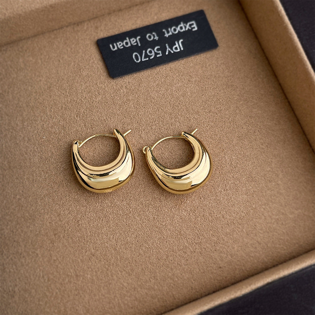 Geometric Copper Earrings For Women Featuring Exaggerated Style In Gold
