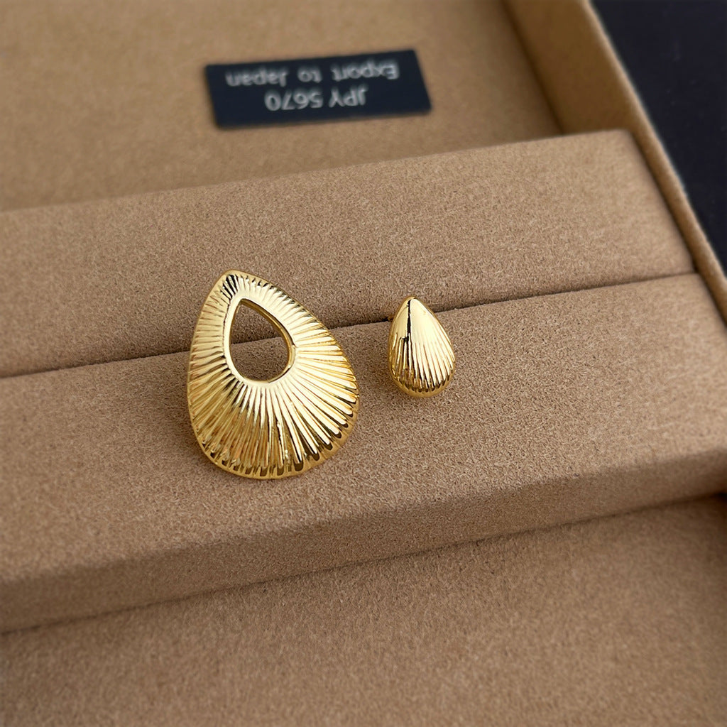 Geometric Copper Earrings For Women Featuring Exaggerated Style In Gold