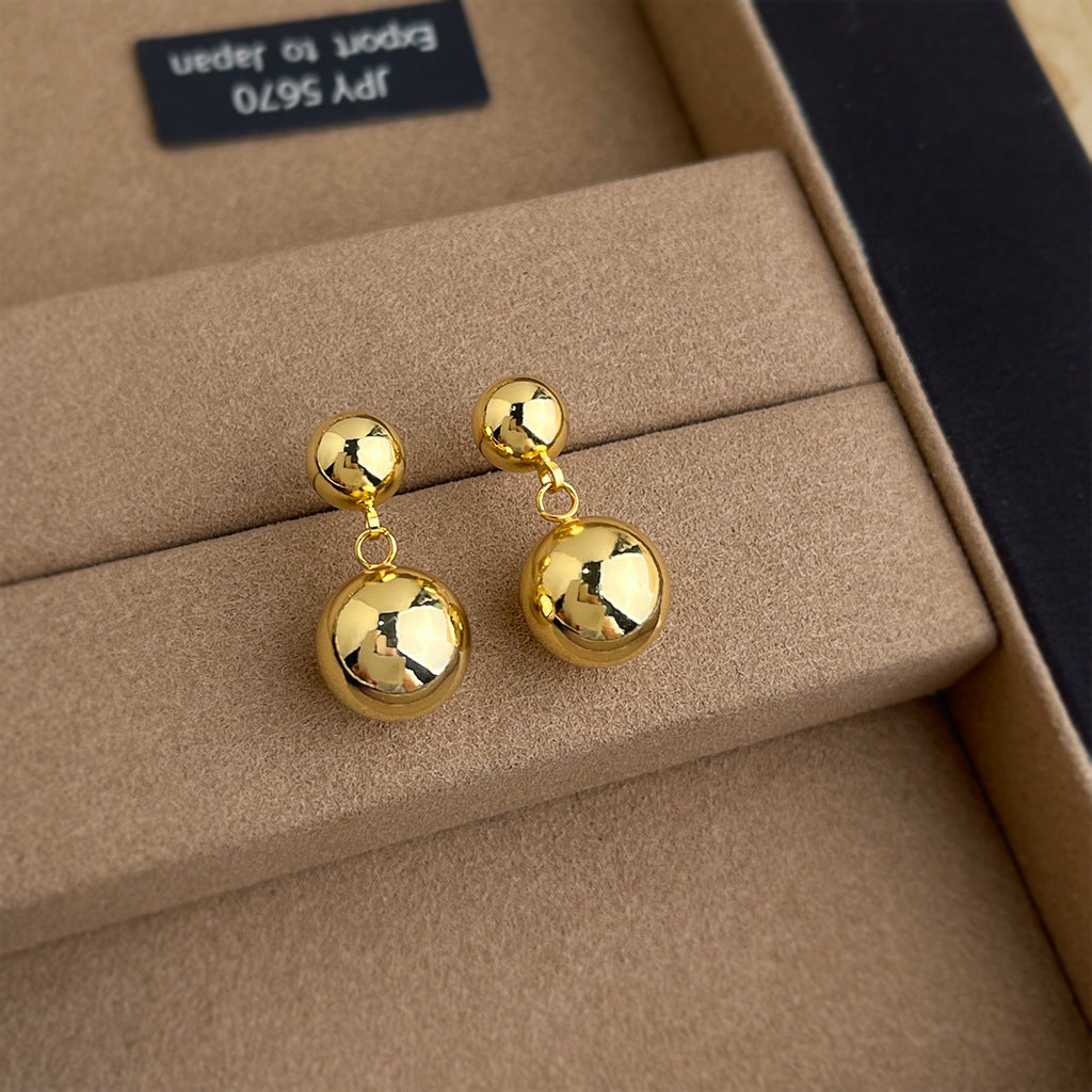 Geometric Copper Earrings For Women Featuring Exaggerated Style In Gold