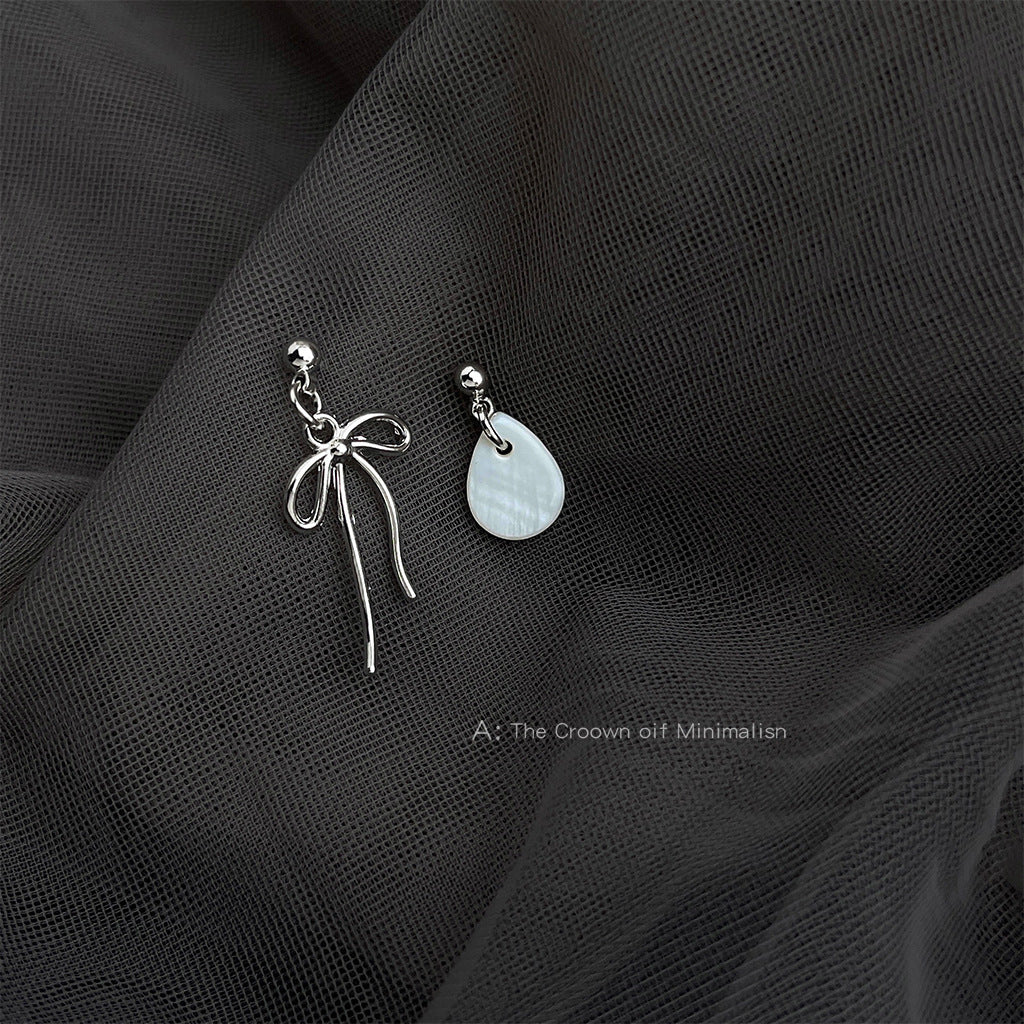 Asymmetrical Shell Earrings For Women With Copper Ear Pins, Stylish And Unique Design