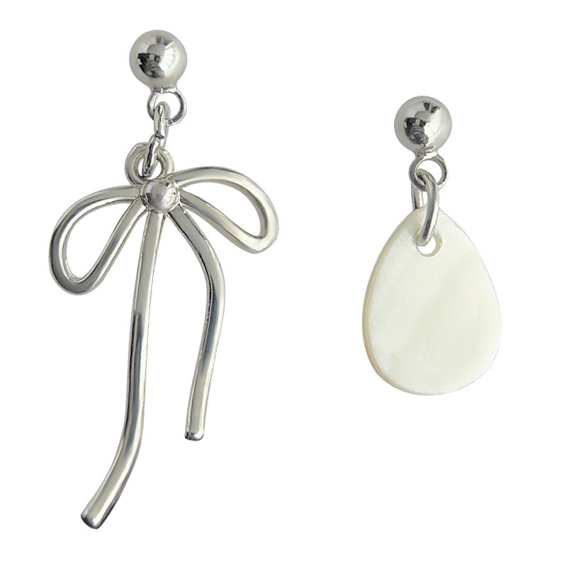 Asymmetrical Shell Earrings For Women With Copper Ear Pins, Stylish And Unique Design
