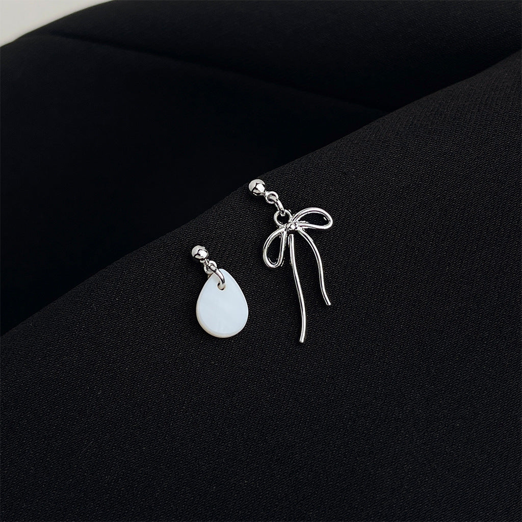 Asymmetrical Shell Earrings For Women With Copper Ear Pins, Stylish And Unique Design