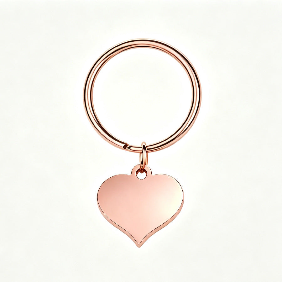 Heart Shape Key Chain In Steel Color, Made Of Durable Metal, Perfect For Valentine's Day Gift