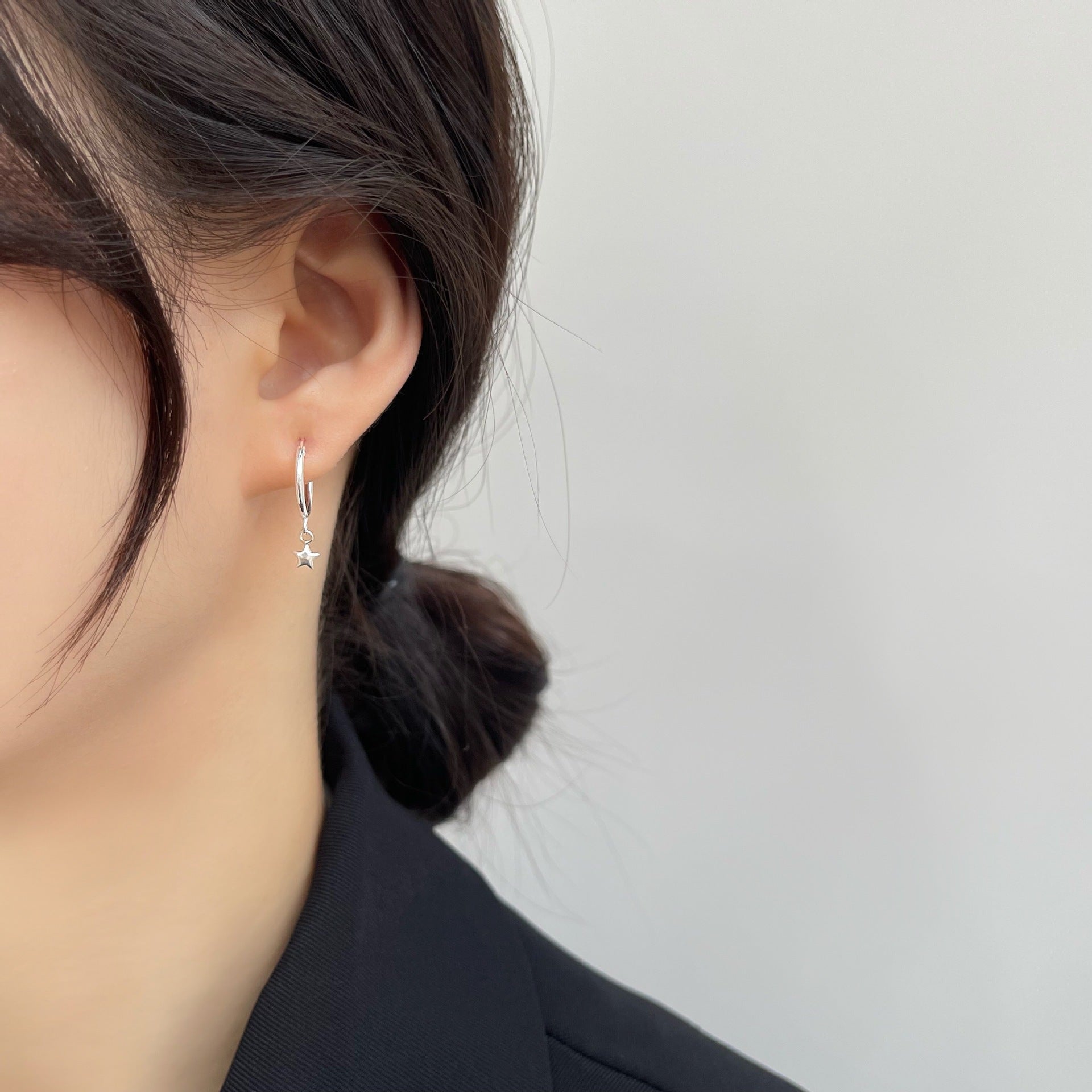 Heart Shape Hoop Earrings For Women In 925 Sterling Silver With Electroplated Finish And 925 Sterling Silver Posts
