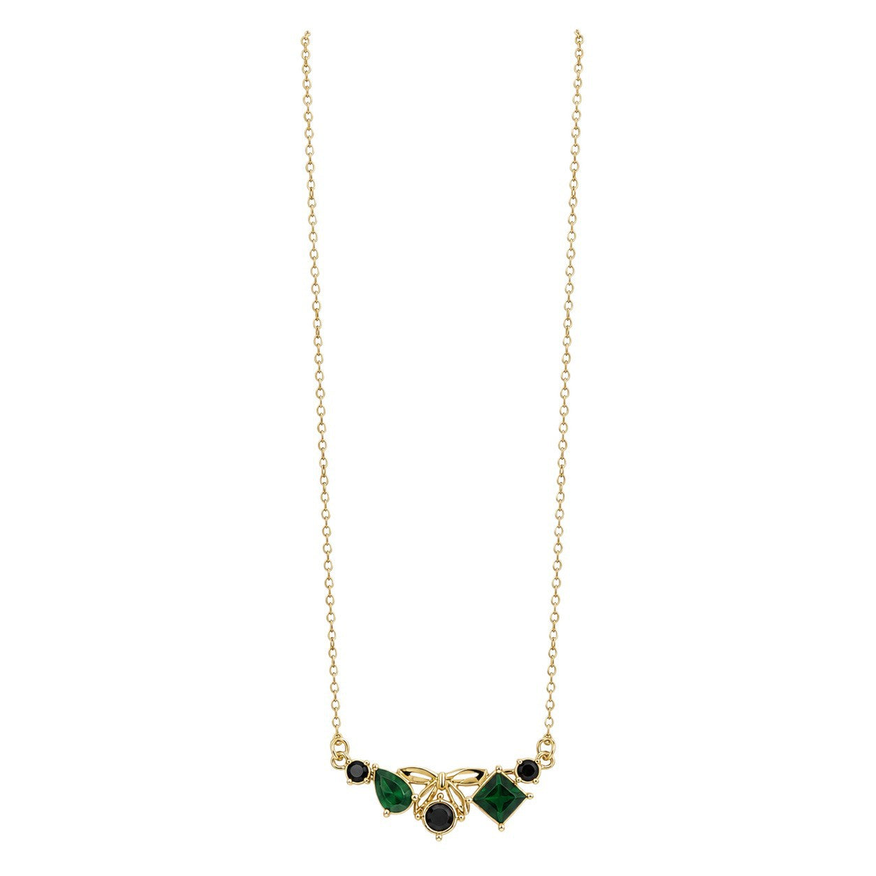 Geometric Maillard Style Pendant Necklace In Dyed Black Titanium Steel With Zircon Inlay For Unisex