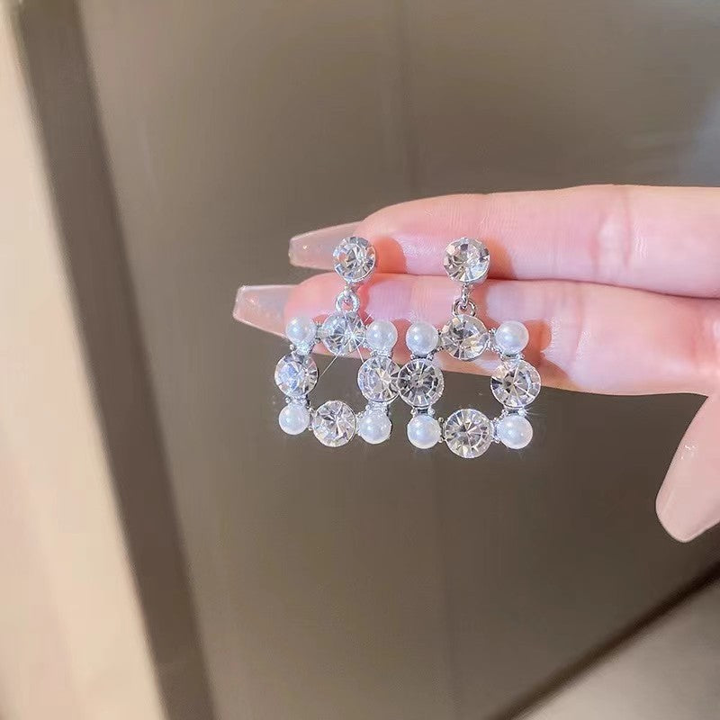 Geometric Earrings For Women Featuring Silver Plated Alloy With Zinc Alloy Ear Pins