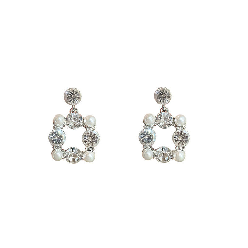 Geometric Earrings For Women Featuring Silver Plated Alloy With Zinc Alloy Ear Pins