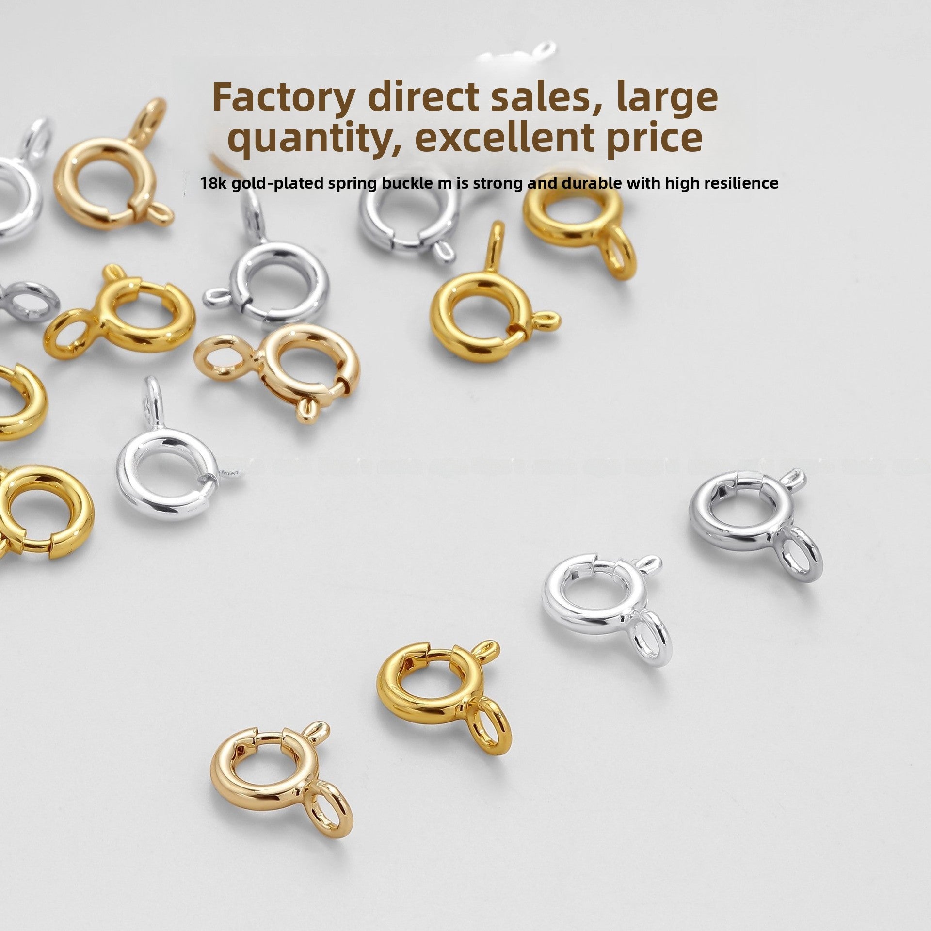 6 Mm Diameter Alloy Lobster Clasp With 18K Real Gold Plated Electroplated Finish For Jewelry Making