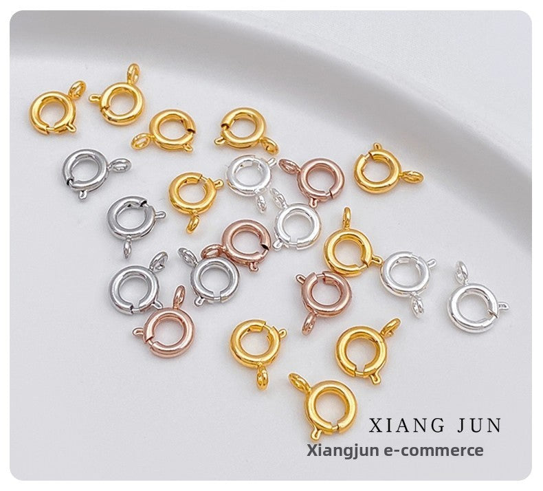 6 Mm Diameter Alloy Lobster Clasp With 18K Real Gold Plated Electroplated Finish For Jewelry Making