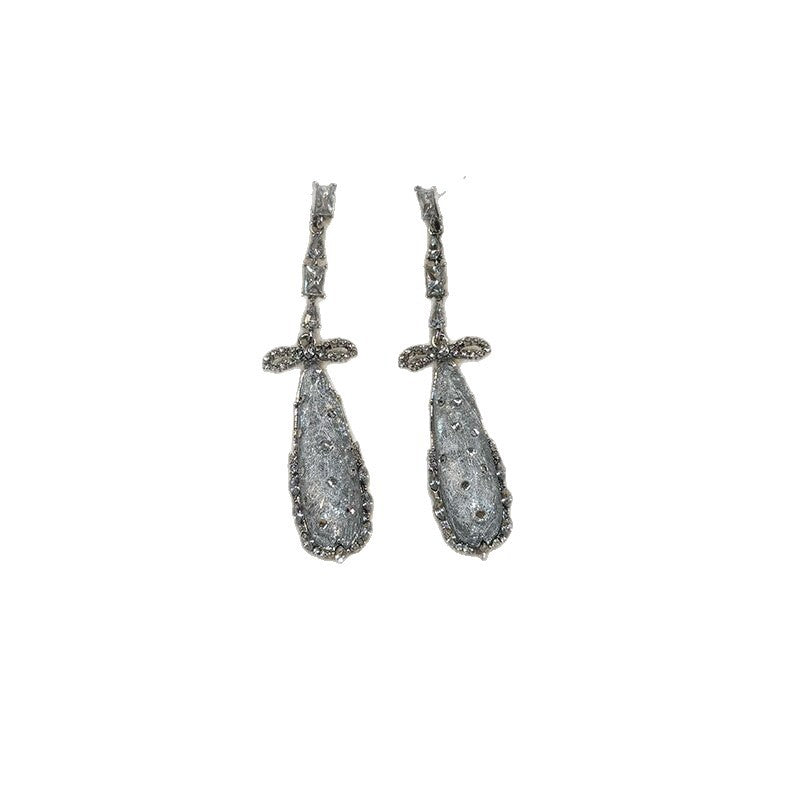 Bow Tie Earrings For Women In Alloy With Rhinestones, Featuring Electroplated Finish And Zinc Alloy Ear Pins