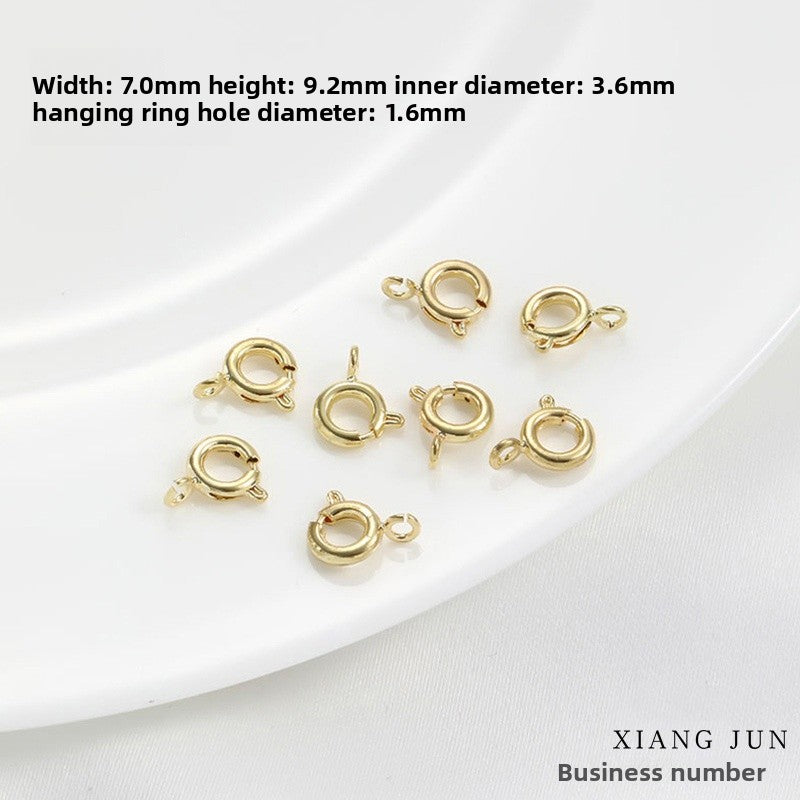6 Mm Diameter Alloy Lobster Clasp With 18K Real Gold Plated Electroplated Finish For Jewelry Making