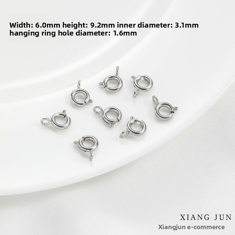6 Mm Diameter Alloy Lobster Clasp With 18K Real Gold Plated Electroplated Finish For Jewelry Making