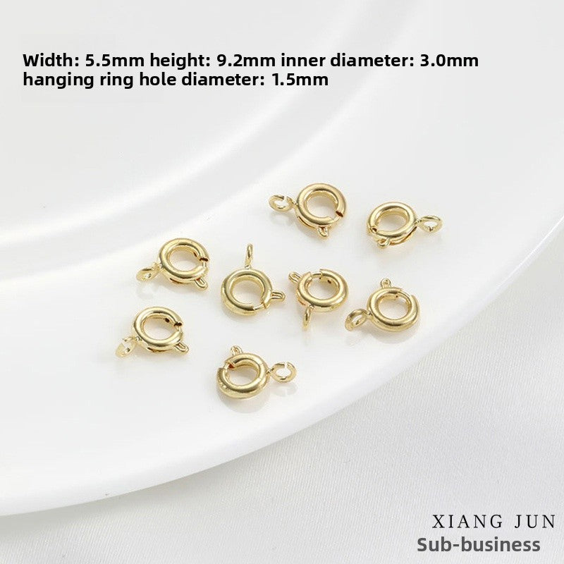 6 Mm Diameter Alloy Lobster Clasp With 18K Real Gold Plated Electroplated Finish For Jewelry Making