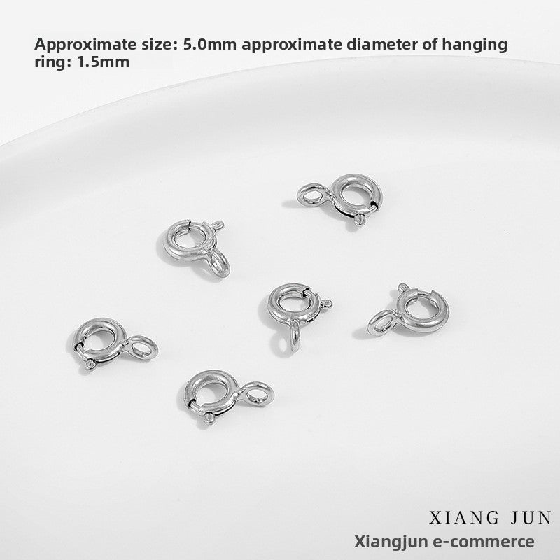 6 Mm Diameter Alloy Lobster Clasp With 18K Real Gold Plated Electroplated Finish For Jewelry Making