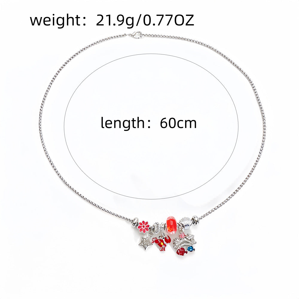 New Style Constellation Bracelet For Women With Crystal Pendant In Zinc Alloy