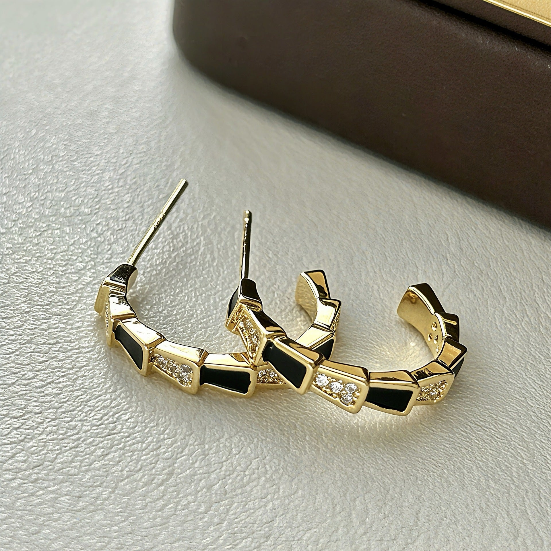 Geometric Earrings For Women Featuring Real Gold Plated Design With Copper Ear Pins