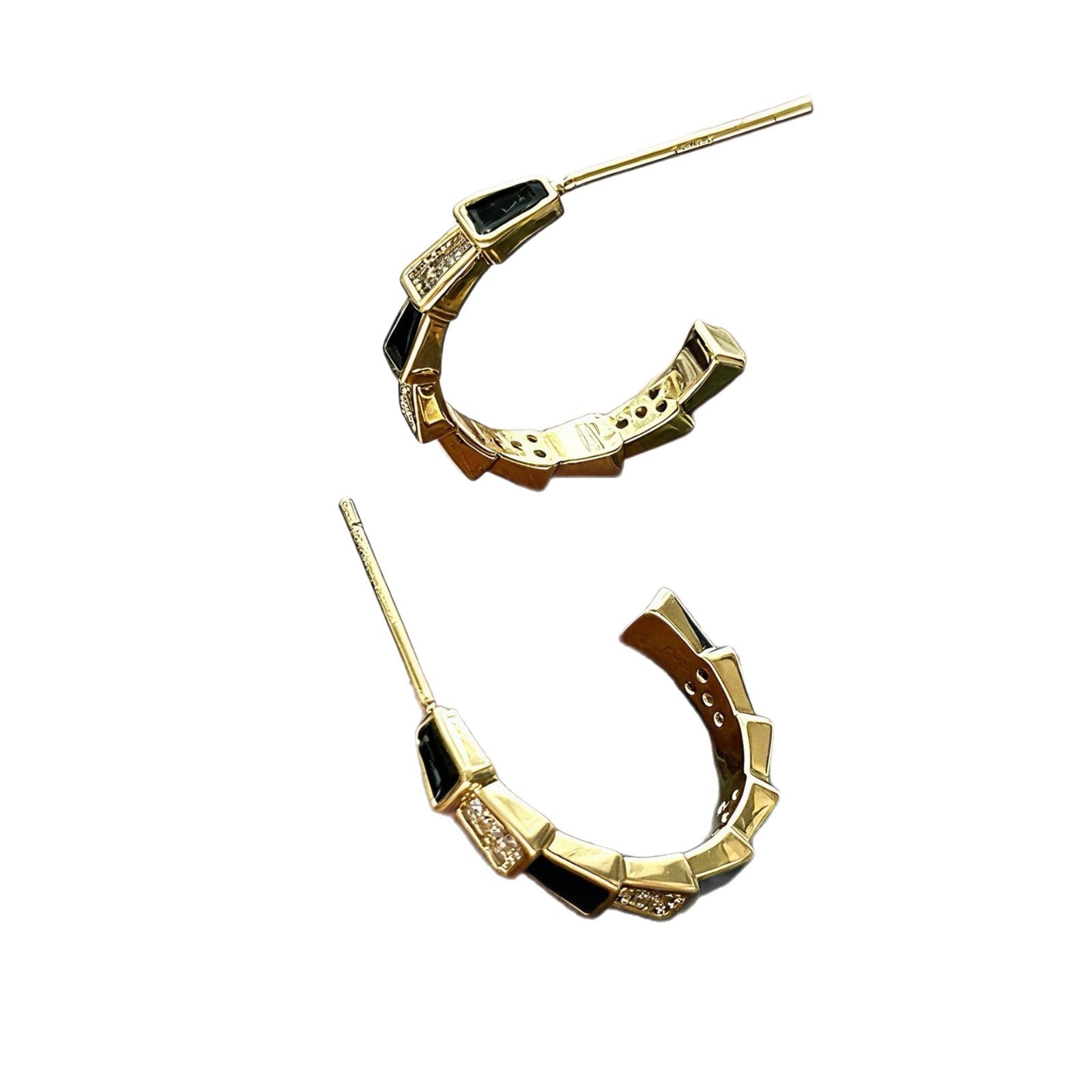Geometric Earrings For Women Featuring Real Gold Plated Design With Copper Ear Pins