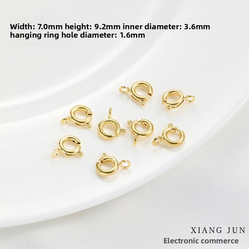 6 Mm Diameter Alloy Lobster Clasp With 18K Real Gold Plated Electroplated Finish For Jewelry Making
