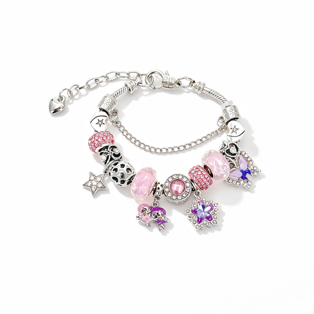 New Style Constellation Bracelet For Women With Crystal Pendant In Zinc Alloy