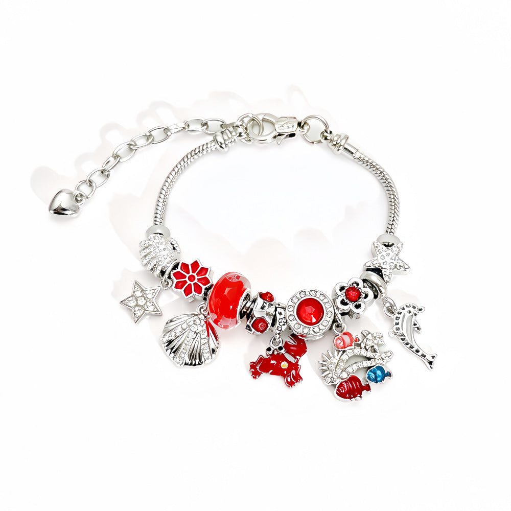 New Style Constellation Bracelet For Women With Crystal Pendant In Zinc Alloy
