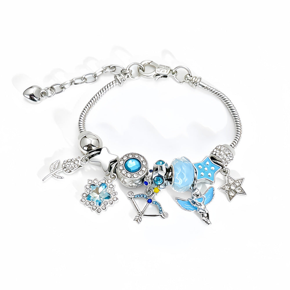 New Style Constellation Bracelet For Women With Crystal Pendant In Zinc Alloy