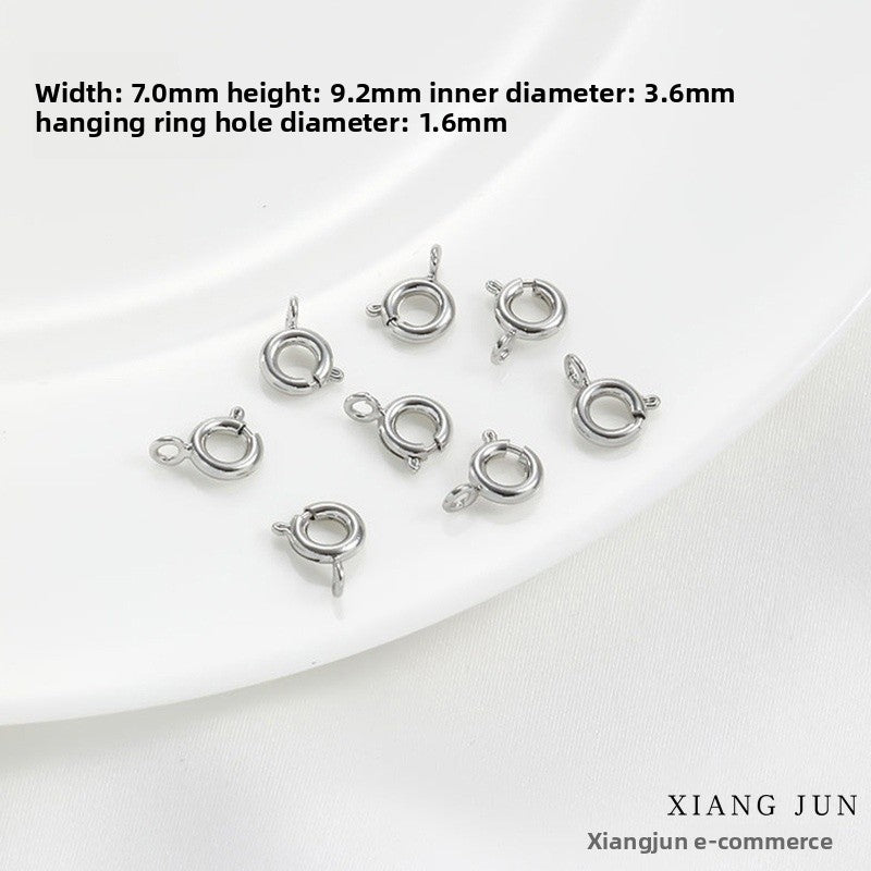 6 Mm Diameter Alloy Lobster Clasp With 18K Real Gold Plated Electroplated Finish For Jewelry Making